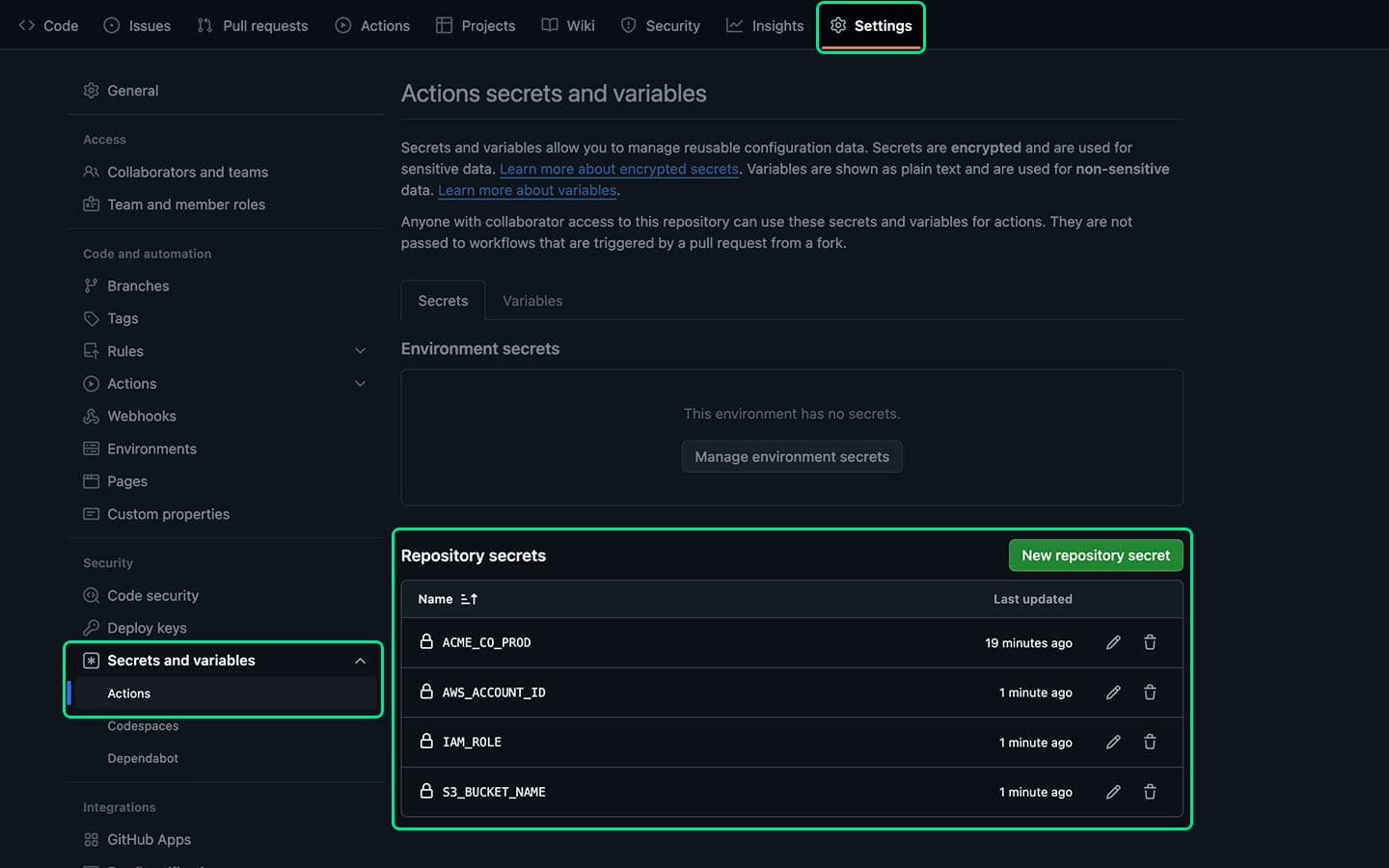 GitHub Secrets