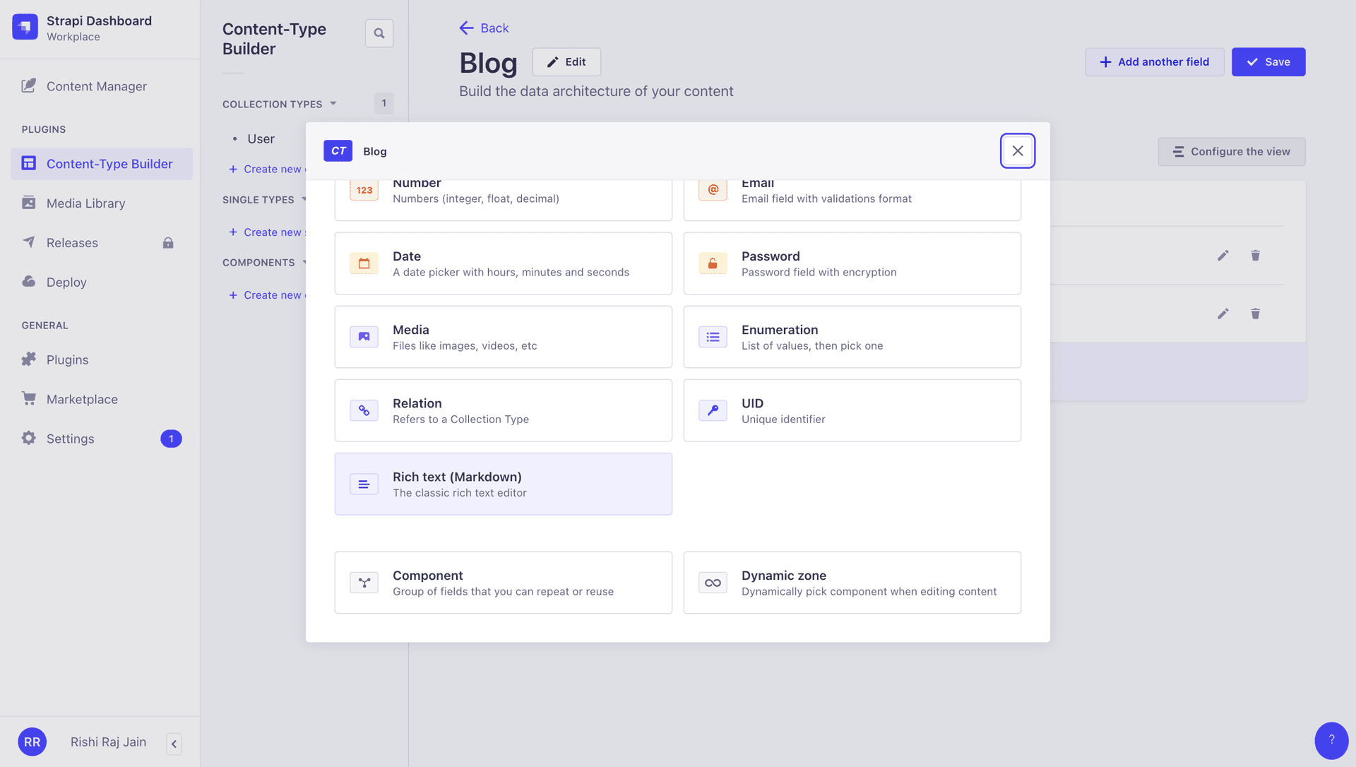 Add Markdown field