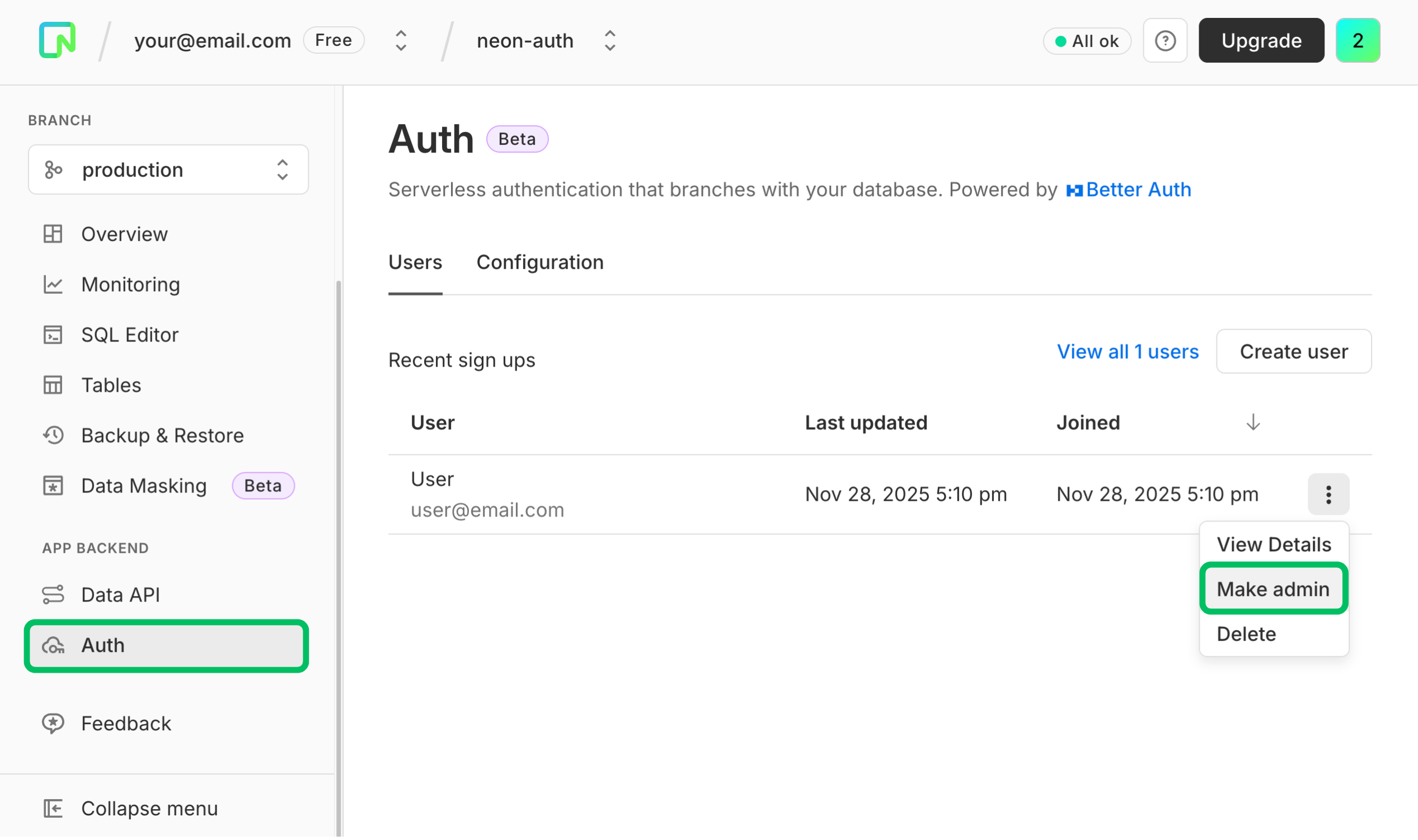 Assign admin role in OptiTech Console