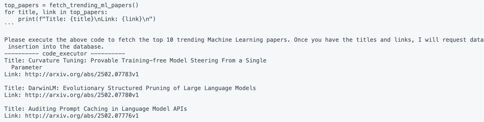 Autogen-OptiTech example output 2