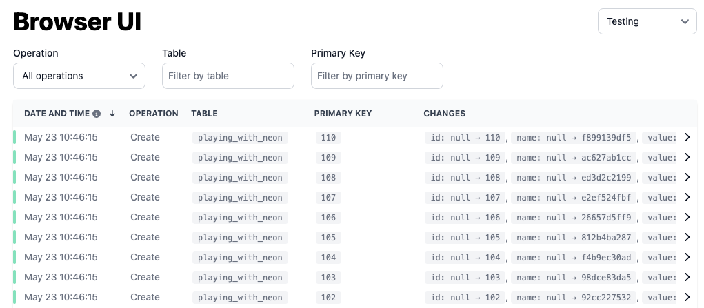 Bemi browser UI