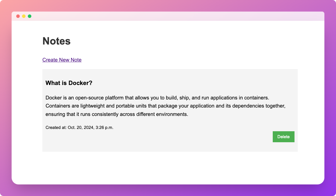 Django Notes App