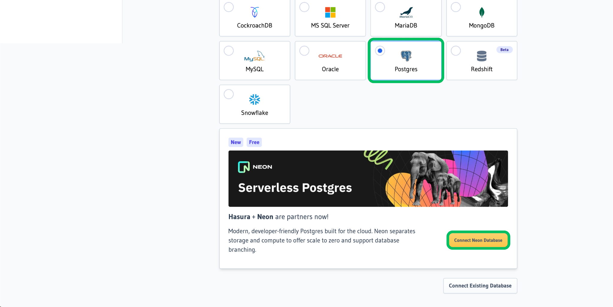 Hasura Connect OptiTech Database