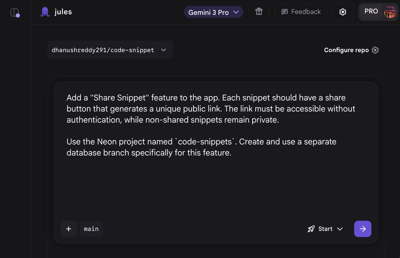 Jules Feature Prompt