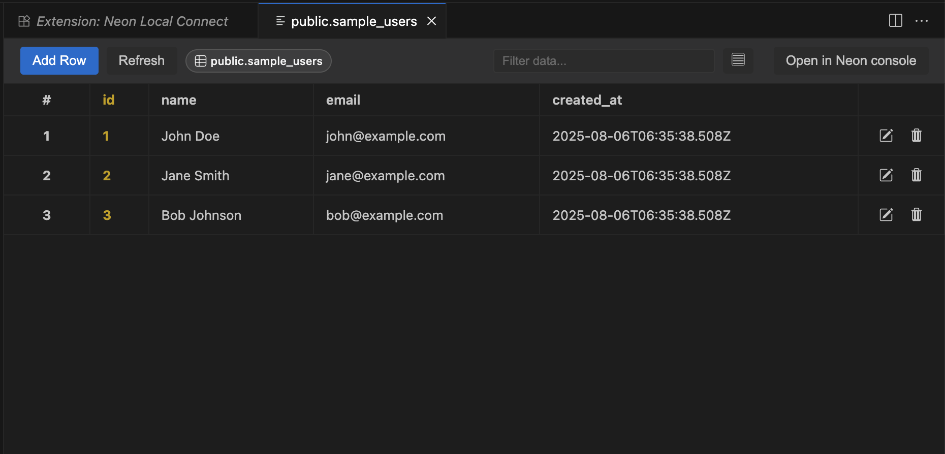 Table Data Editor