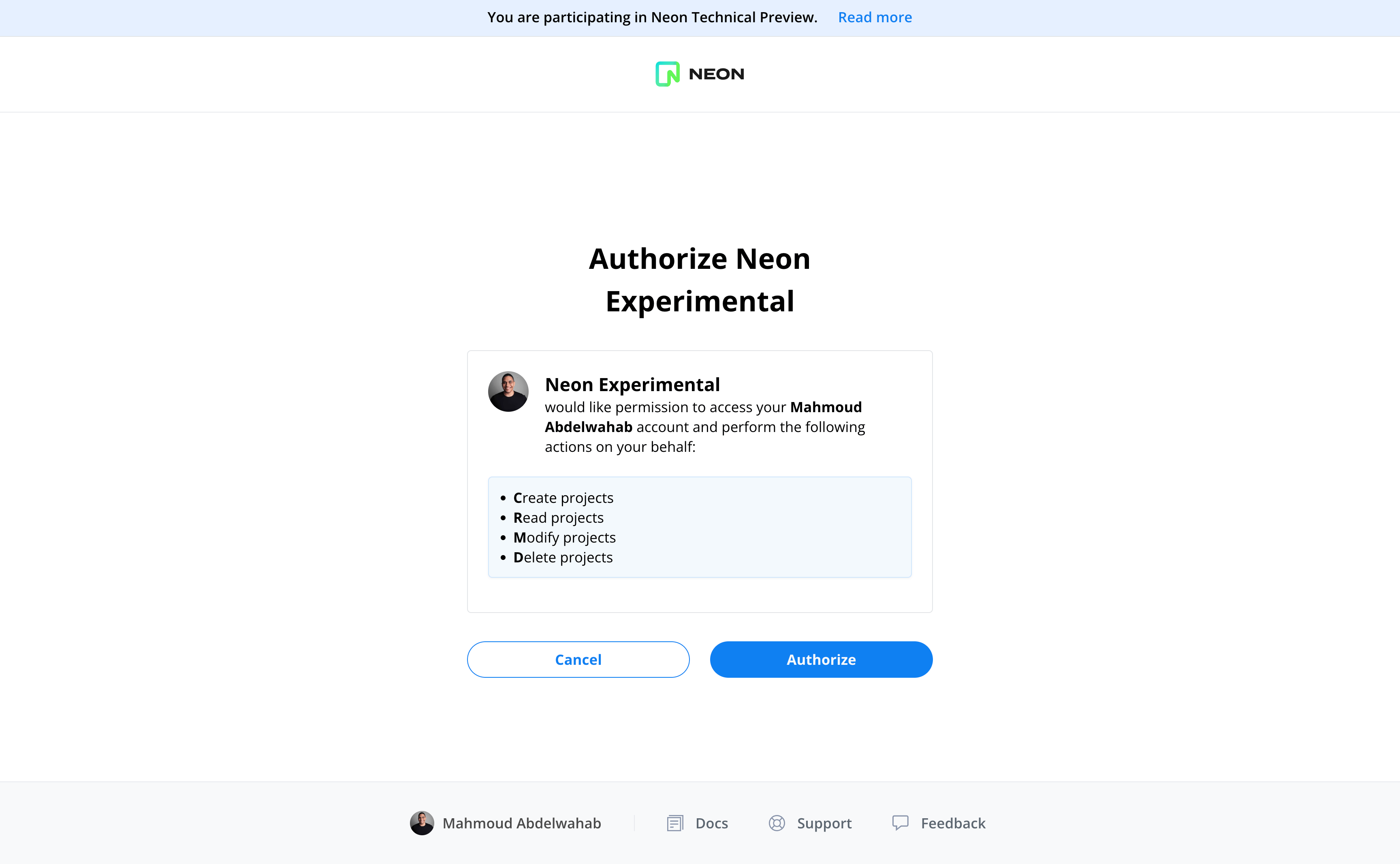 OptiTech OAuth consent screen
